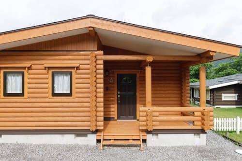 天然温泉露天風呂付きログハウス　＾