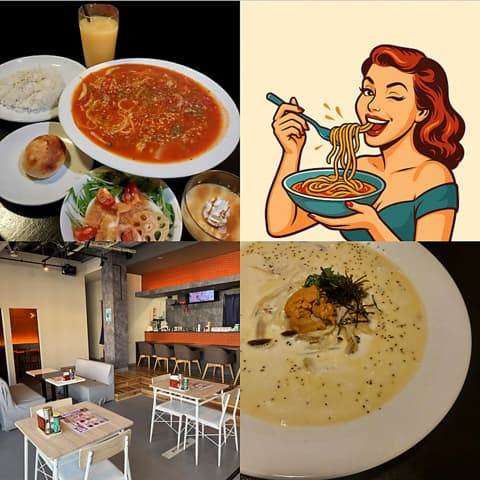 昼時のスパゲッティ