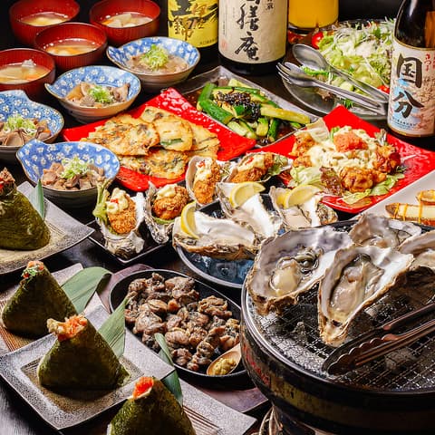 炭火焼肉×牡蠣 海鮮食べ放題 牡蠣よし