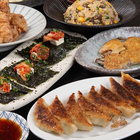 餃子とサワー月光